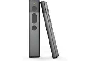 AUTOYET Presentation Clickers for PowerPoint, Rechargeable Aluminum Wireless Presenter Clicker Remote for Mac/Keynote/Computer/Laptop, PowerPoint Clicker for Teacher, Classroom, Office, Meeting-Plug & Play