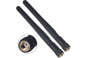 BOOBRIE Antenne WiFi 3DBi MIMO Dual Band 2.4GHz 5GHz 5.8GHz Omnidirectionnelle RP-SMA Mâle pour PC/Carte WiFi/Routeur/Booster/IP Caméra - Bande B/G/N - 2PCS