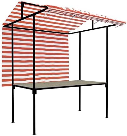 Tansley Trader Standard Market Stall 6ft x 3ft (1.8m x 0.9m) All Colours Compact Outdoor Trade Stand Kiosk Mobile Catering Professional Heavy Duty Steel Frame Full Kit