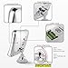 Sanheshun 7X Magnifying Lighted Travel Makeup Mirror, Touch Activated, Locking Suction Mount, Battery Operated, Square