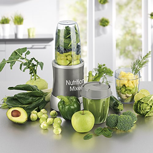 GOURMETmaxx 04505 Nutrition Mixer | inkl. Rezeptheft & To-Go Becher | Ideal für Smoothies & Cocktails | 7 Funktionen | 700 Watt | Silber - 3