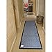Produktbild FB funkybuys® 90 x 200 cm Anti-Rutsch Heavy Duty Barrier Mats Fußmatten Grau Schwarz Küche Boden Teppiche Flur Läufer Schlafzimmer Bad Teppiche Rag waschbar faltbar stabile