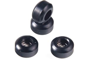 PHILSP Bounce Ball 4 Pieces/Set Professional Urethane Bearing Wheels for Wooden Fingerboard Black