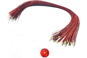 Vrabocry 20 Stk 0805 Rot SMD Mikro 20mA LED Dioden gelötete Mini LED Leuchtdiode mit 30CM länge Mikrolitzenleitungen für DIY Modellbau Dekor