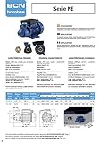 Cuerpo de bomba y cuerpo de unión: Fundición de hierro. Turbina: Latón. Caras de roce turbina-cuerpo: Latón. Cierre mecánico: Cerámica / Grafito. Temperatura máx. del agua: 80ºC. Temperatura máx. ambiente: 40ºC.