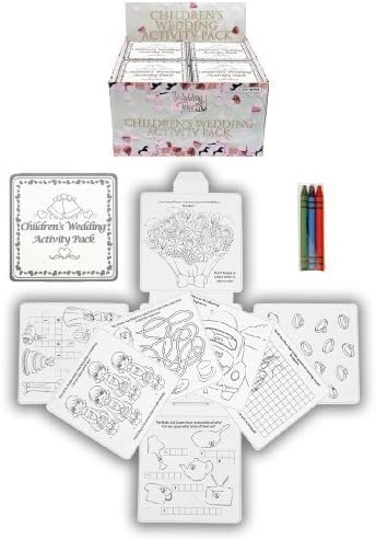 Children's Wedding Activity Pack - 16 Pages Silver / White (12)