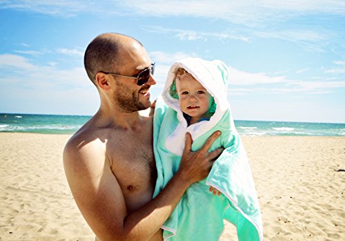 Slumbersac Kinder Kapuzen Bade Poncho Badetuch (1–4 Jahren, Mint Eule) - 3