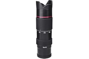 Teleobjektiv Für Handy, TX-13-Teleobjektiv 37mm 12X Teleobjektiv High Definition Teleobjektiv Teleskop FMC Mehrschichtfolie mit Gewindeloch High Definition Teleobjektiv für Vogelbeobachtung Campi