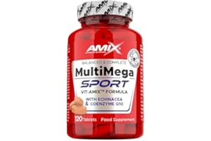 AMIX - Complejo Vitamínico - Multi Mega Stack con Vitaminas y Minerales - 120 Tabletas - Mejora el Rendimiento Físico y Mental - Suplemento con Hierro - Eficaces Suplementos Vitamínicos