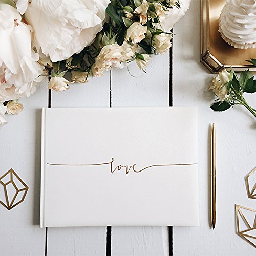 Gästebuch Schriftzug love gold