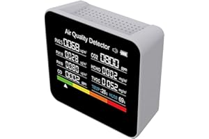 Camiesy 9 In1 Air Quality Monitor Meter Detertor de Dióxido de TVOC HCHO PM2.5 PM1.0 PM10 Temperación Humedad Deterción