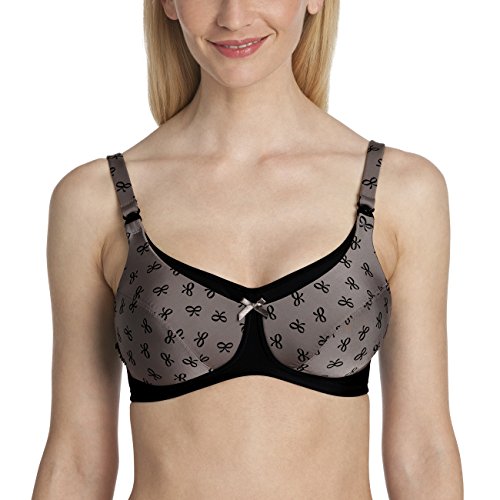 Anita Maternity Still-BH Miss Ribbon Sujetador, Mehrfarbig (Platinium Schwarz 452), 100C, C para Mujer