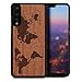 Produktbild Arktis Huawei P20 Pro Holzhülle Case Cover - Weltkarte