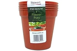 ALTUNA Stewart 4832014 12.7 cm Flower Pot - Orange/Terracotta (Pack of 5)