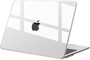 eleger Coque Compatible avec MacBook Air 13 Pouces M4 A3240 M3 A3113 M2 A2681, Version 2025 2024 2022, Étui de Protection Rigide, Transparente cristalline