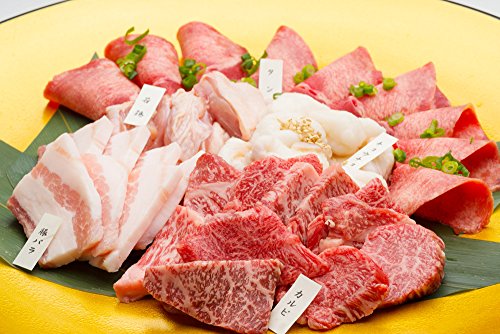 ★北陸新幹線開通記念セット★A5ランク黒毛和牛カルビが入った焼肉5種盛り2~3人前・焼肉やバーベキューに!