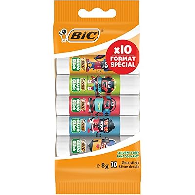 BIC 951341 Stick Ecolution Pack de 10 Colle décorée 8 g