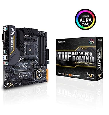 ASUS TUF B450M-PRO GAMING - carte mère GAMING (AMD Ryzen B450 Socket AM4 mATX DDR4, Aura Sync)
