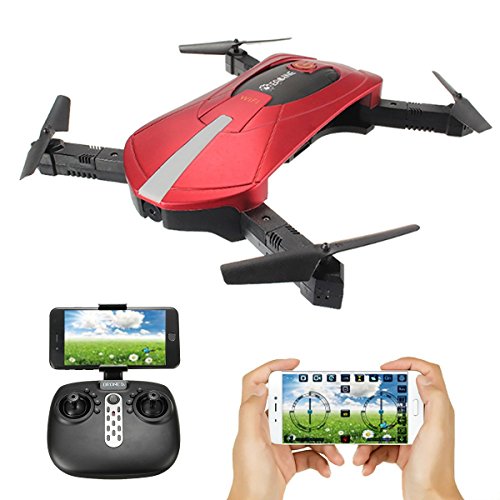 EACHINE E52 Dron Camara con 0.3MP HD Cámara Dron Plegable (Rojo)…