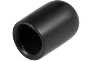 TA-VIGOR 20 tapas de goma para extremos, 8 mm de diámetro interior, redondas, flexibles, protectores de rosca, cubiertas de pernos de vinilo negro, cubiertas de goma para tornillos, tubos, cables,