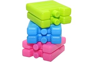 RAM ONLINE Ram® 6 Pack 7CM Freezer Blocks Ice Brick Pack Block Blocks Freezer Cooler Bag Box Travel Picnic