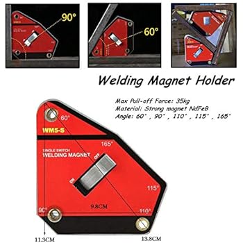 Squadra Magnetica Magnete Permanente X Saldatura Saldatrice Fervi S057/125 - Foto 3