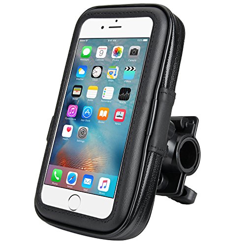 Fahrradhalterung, Wotek Fahrradhalterung universal mit Wasserdichter Tasche Fahrrad und Motorrad Halterung Halter fÃ¼r Handy Smartphone 4,5 Zoll - 5,0 Zoll wie z.B. iPhone 6 6s , Samsung Galaxy S5 Mini , Samsung Galaxy S4 (4.5