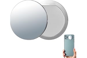Camnoon Lusterko do selfie na smartfon, metalowe płytki, lusterko do vloga z pudełkiem do przechowywania smartfona, zdjęć, wideo, selfie, vloga