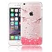 Produktbild iPhone 7 Hülle Diamant, iPhone 8 4.7 Zoll Hülle, SevenPanda Crystal Case Schutzhülle für iPhone 8/iPhone 7 Klare Ultradünne Diamant Bling Glitzer Transparent Blumen Pflaumenblüte Bumper - Kirschblüten