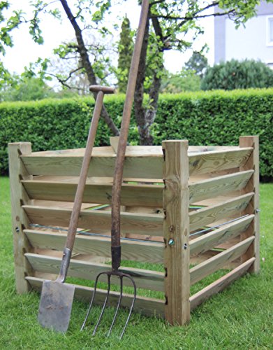 Komposter Stabil aus Holz 100 x 100 x 80 cm – ca. 800 Liter - 3