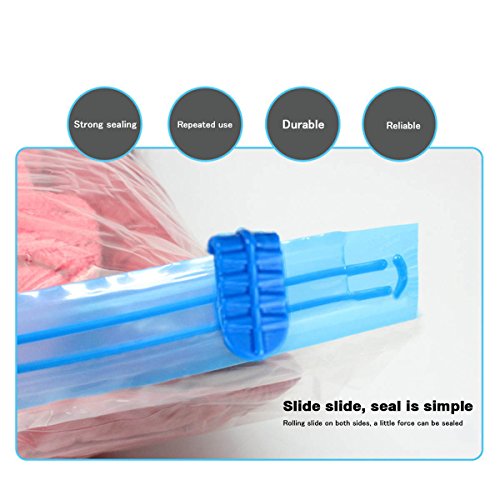 Idealeben Bolsas de Compresión Al Aire Libre Viajar Hechos a Mano Bolsas / Vacío Bolsas de Compresión Mano a la Presión Laminado Bolsa/Almacenamiento para Viajes Bolsa 6 Unidades - Imagen 7