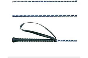 JA Horse Fleck Reitgerte Dressurgerte Pferd Reiter Reitsport Gummigriff mit Handlasche Basic Gerte für Anfänger 80-130 cm (Navy, 90 cm)