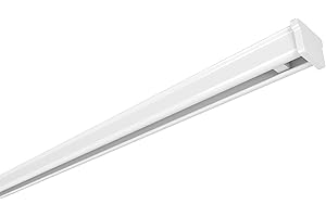 Home-Vision Gardinenschiene Vorhangschiene 1-läufig, 2-läufig oder 3-läufig (Serie Y, nur Weiß Gardinenschiene, 320cm) Aluminium, Inkl. Befestigungsmaterial, für Schiebevorhang