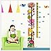 Naughty animal wall sticker for kid's bedroom cartoon animals Height Chart Nursery