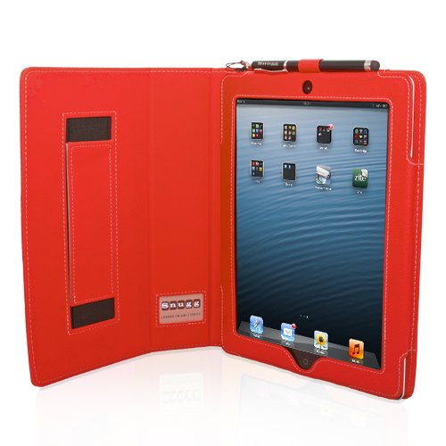 iPad 4 und 3 Hülle (Rot Leder ), Snugg – Smart Case mit lebenslanger Garantie + Sleep / Wake Funktion - 3