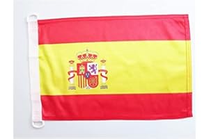 AZ FLAG - Spain Nautical Flag - 18'' x 12'' - For Outdoor and Boat - Spanish Banner Knitted Polyester with Two Plastic Rings - Vivid Colors - 12x18 in - 45x30 Cm