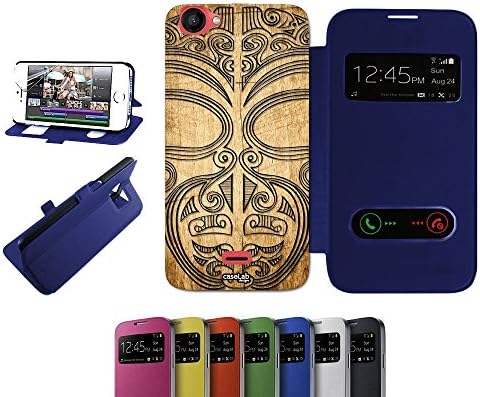 CASELABDESIGNS S VIEW BOOK CASE COVER BLUE EFFETTO LEGNO MASK TRIBU' FOR WIKO RAINBOW JAM BLU - BODY S VIEW BOOK BLUE MATERIAL PROTECTIVE SHOCK