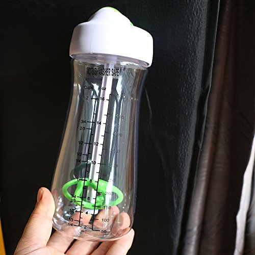 JNP PFANNKUCHENTEIG Spender Cupcakes Waffeln Frühstück Mixer Messung Label Perfekte Backen von Muffins, Waffeln, Kuchen, Muffin Mix, Crepes, Donuts oder jeden Backwaren Salad Shaker - 3