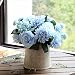 Produktbild Künstliche Blumen, künstliche Blumen Seide Blumen Kunststoff Hochzeit Rose Sträuße Home Dekoration Dahila 8 Ast 10 Köpfe Essbesteck blau