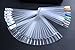 Beauty7 50x Clear False Nail Art Tips Sticks polish Display Fan for Practice Salon (Clear)