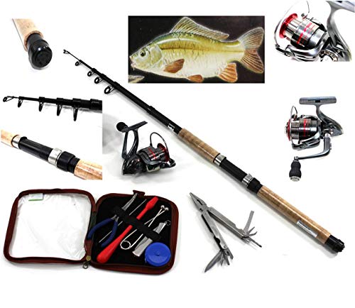 Preisvergleich Produktbild Premium Einsteiger Angelset zum Fried- und Spinnfischen ü5ü1605