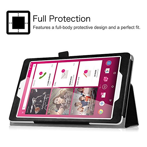 Telekom Tablet Puls Hülle – Fintie Premium Kunstleder Folio Schutzhülle Tasche Etui mit Standfunktion für Telekom Puls 8 Zoll Tablet, Dont Touch - 5