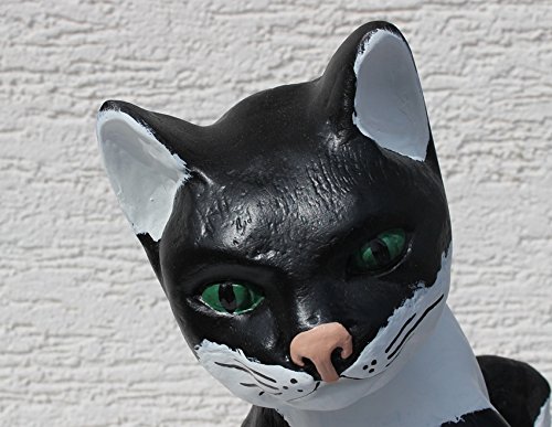 Figur Katze kletternd Höhe 65 cm Tierskulptur aus Kunstharz - 3