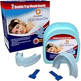 Mouth Guard for Teeth Grinding by NGP - 2 Anti Snoring Devices to Prevent Bruxism, TMJ and Jaw Ache - Guards Teeth and Aids With Snoring - Includes Fitting & Anti-Bacterial Case - Snore Stopper Power