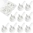 FOMGIIN 40pcs Non-Trace Picture Hooks for Hard Wall, Picture Hanging Hook Kit for Frame Fixing, Picture Assorted Hanger Set for Hardwall Walls Drywall Wedding Painting Photos Mirror Plasterboard