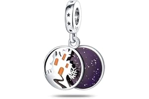 Pandach Charm Bead Ciondolo Donna Argento Fascino per Bracciali e Collane， Bracciale e Collane Europei da Donna,