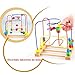 Baby Toddler Wooden Toys Mini Around Wooden Beads Maze Enlightenment Educational Toys Game Bauble -- Develop hand-eye coordination