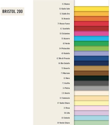 Cartoncino Bristol - 50x70 pz.25 liscio - giallo chiaro 7 - Prodotto