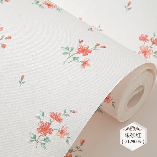 Damlonby Minimalist wall idyllic small pieces of a non-woven cloth wall paper children's bedroom background wall paper and warm, cinnabar red wallpaper . Specifications: 0.53*10m