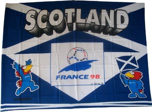 Drapeau flag EQUIPE ECOSSE SCOTLAND - Collection Football Coupe du Monde France 1998 - Taille 100 X 140 cm